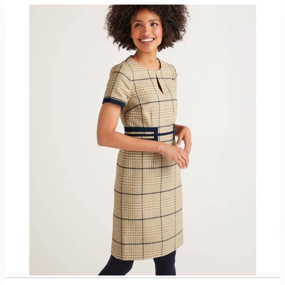 Boden Wool Heritage British Tweed Sheath Dress Size 8R - Picture 2 of 15